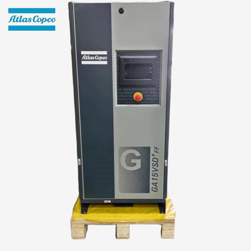 Atlas Copco GA15 VSD Plus FF 15kW 20HP வேரியபிள் ஸ்பீடு ஆயில்-இன்ஜெக்டட் ஸ்க்ரூ ஏர் கம்ப்ரசர் ஒருங்கிணைந்த உலர்த்தி