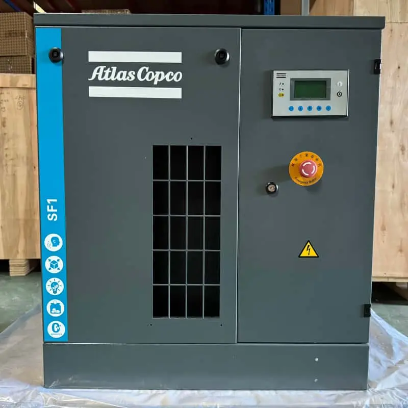 அட்லஸ் காப்கோ SF1 ஆயில் இலவச ஸ்க்ரோல் ஏர் கம்ப்ரசர் 15 kW 2HP வகுப்பு 0 சான்றளிக்கப்பட்ட உண்மையானது