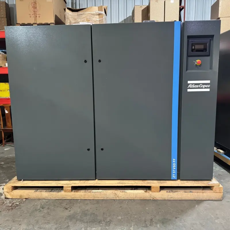 அட்லஸ் காப்கோ ZT 37 VSD FF ஆயில் ஃப்ரீ ஸ்க்ரூ கம்ப்ரசர் 37KW 50HP உலர்த்தி வகுப்பு 0 உண்மையானது